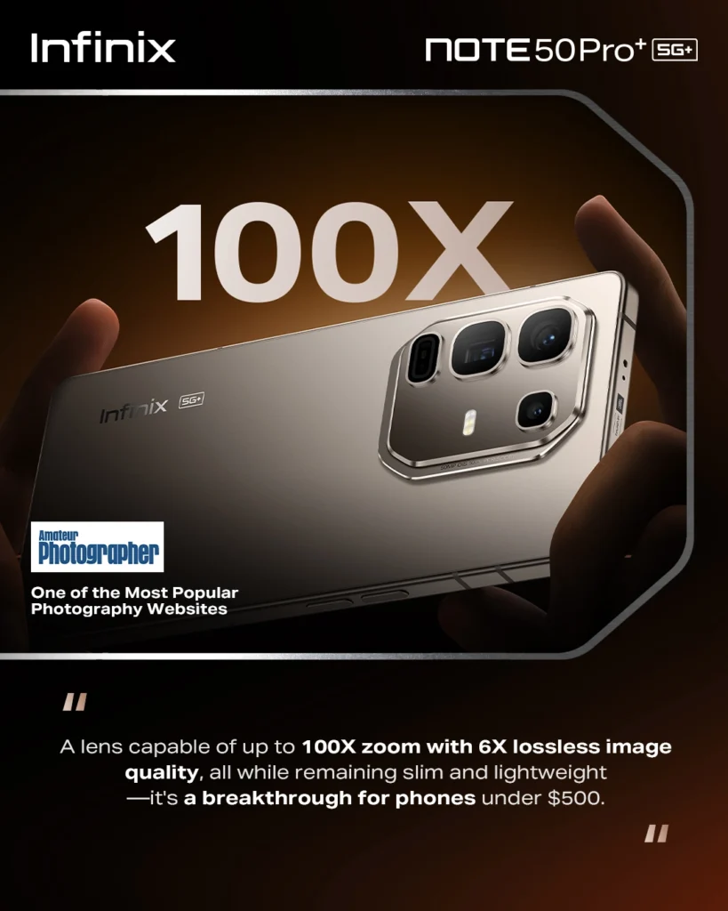 Infinix Note 50 Pro+ 5G 100x Zoom